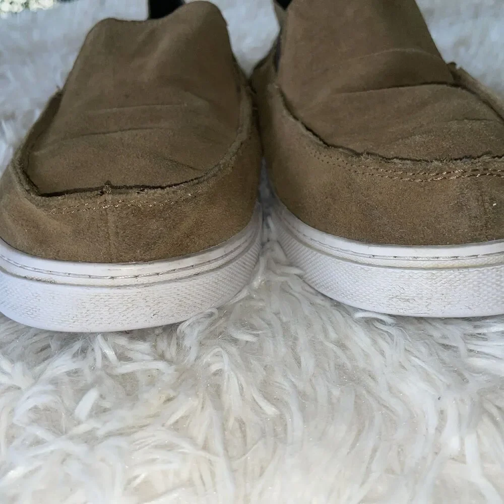 Sanuk Vagabond Sidewalk Surfer Men’s 9 Tan Brown Slip On Comfort
